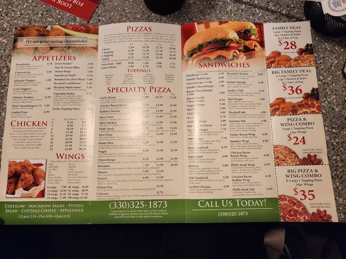 Menu - Bob's Pizza Randolph photo 2