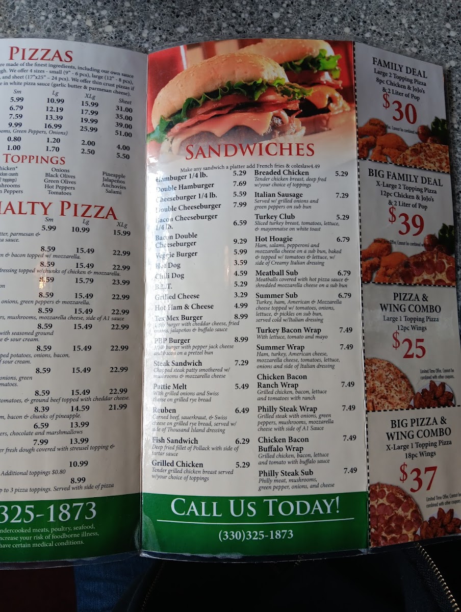 Menu - Bob's Pizza Randolph photo 6