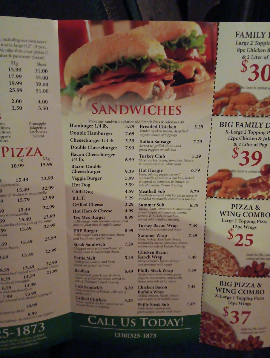 Menu - Bob's Pizza Randolph photo 8