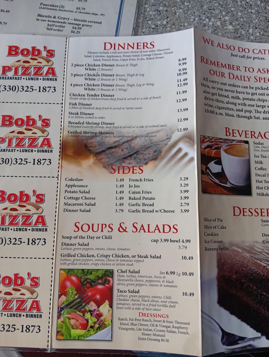 Menu - Bob's Pizza Randolph photo 9